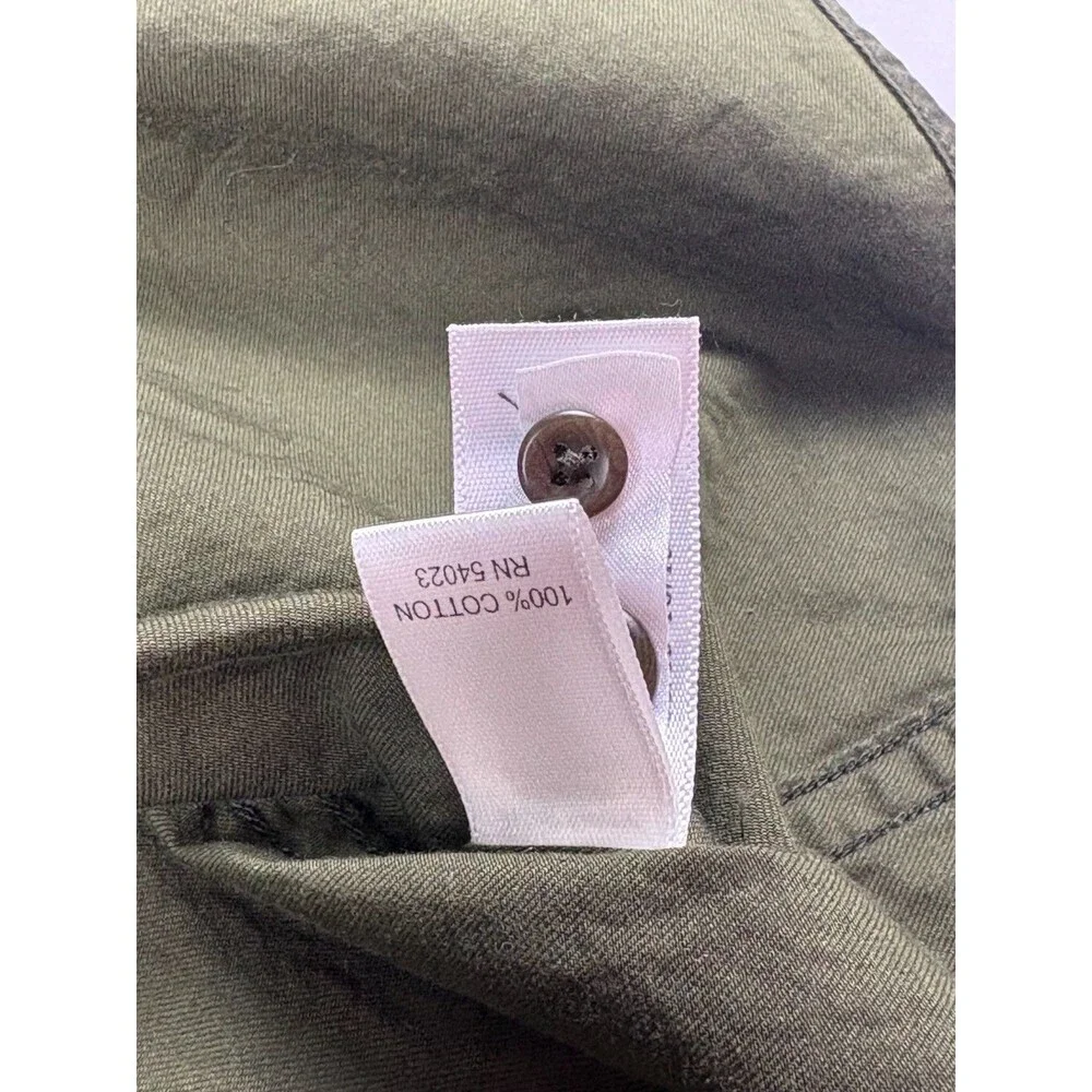 Banana Republic Military Utility Button Up Shirt Olive Green Mens Size Medium